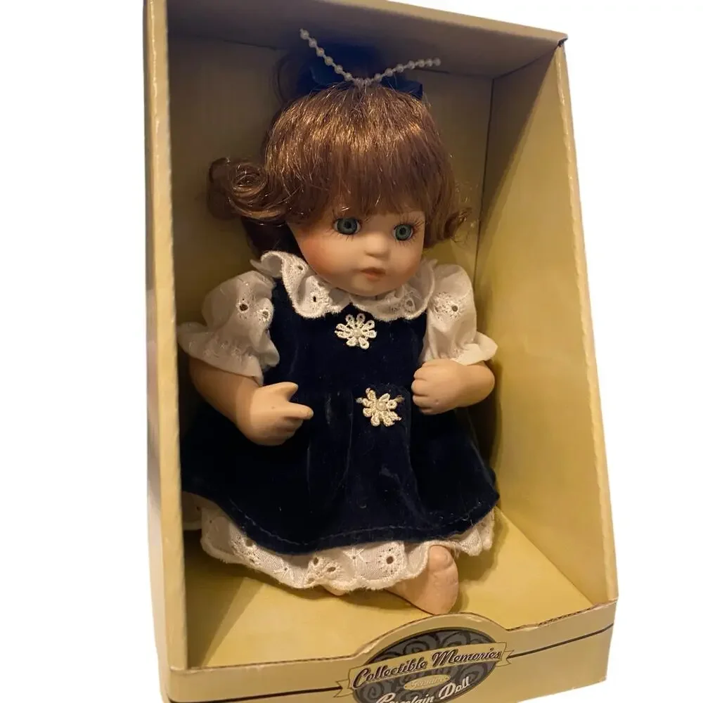 New in Box Collectible Memories  Hand Crafted Jointed Porcelain Doll